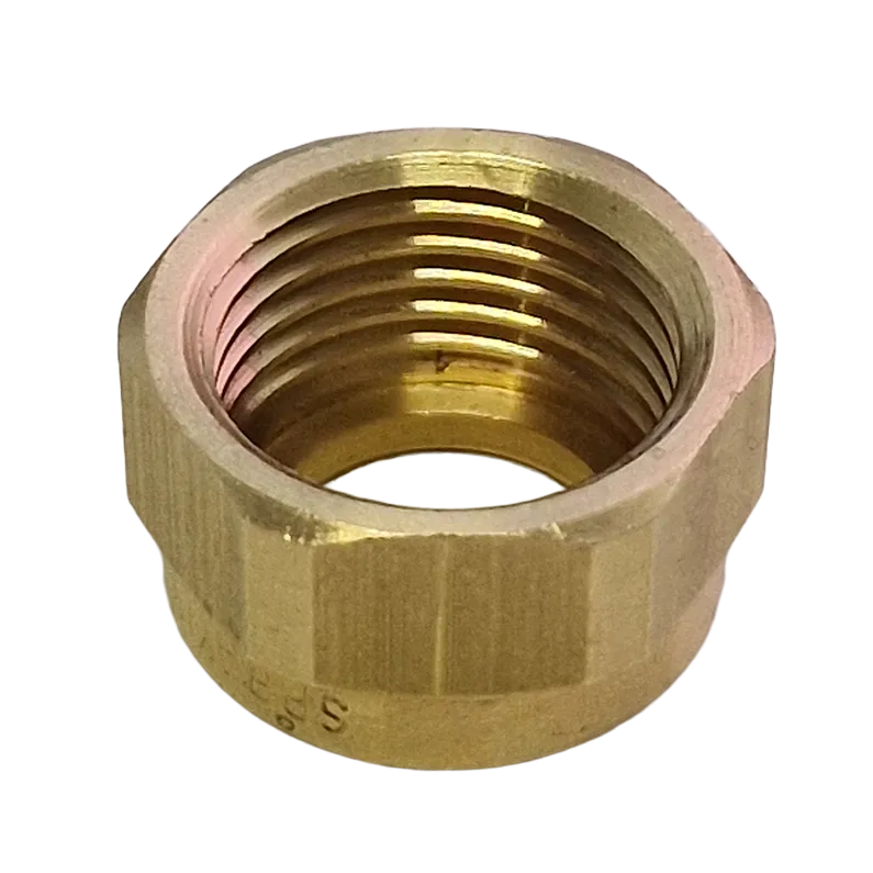 Zbliżenie na gwint 11/16 cala NPT w nakrętce mosiężnej CP1325